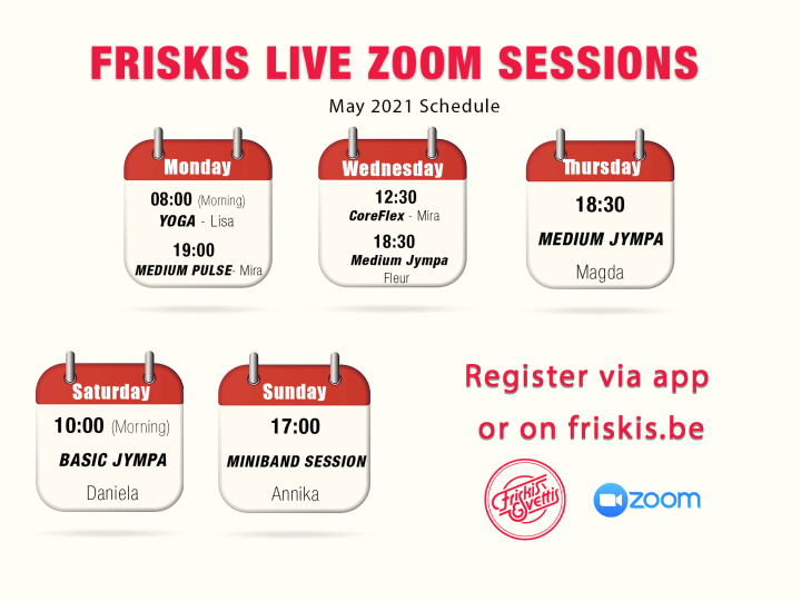 Zoom sessions May 2021